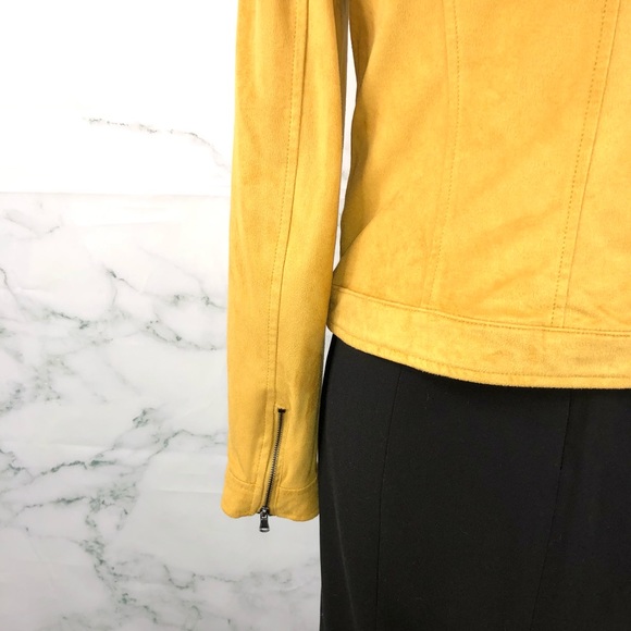 COFFEESHOP StitchFix Suede Mustard Moto Jacket - Picture 4 of 7